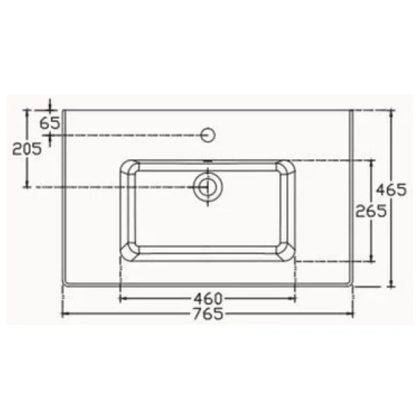 İsvea Isvea Sistemat Flat Lavabo 76 Cm Beyaz - Görsel 2