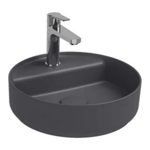 İsvea Infinity 42 cm Antrasit Tezgah Üstü Lavabo - Görsel 5