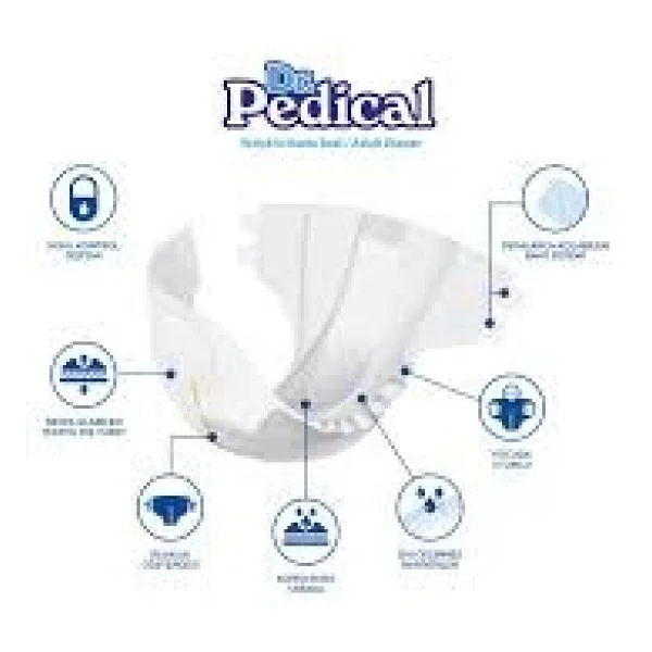 Dr. Pedical Belbantlı Büyük Boy L 30'lu 2 Adet Hasta Bezi - Görsel 3