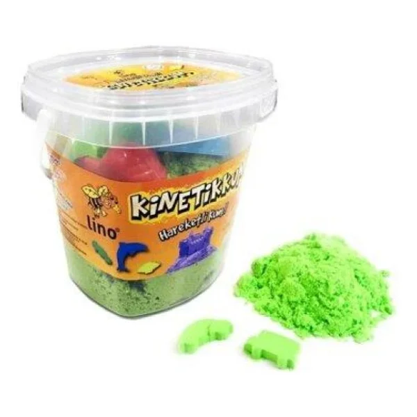 Lino Kovalı Kinetik Kum 500 gr Yeşil - Görsel 5