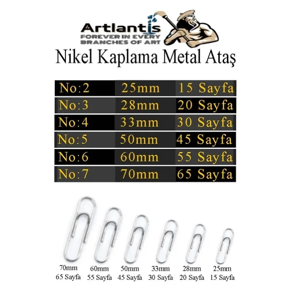 Metal Ataş No 4 33 Mm 100 Lü 1 Paket Nikel Kaplama Metal Ataç Dayanıklı Paslanmaz 20 Sayfa Kapasiteli Ofis Okul Büro - Görsel 4