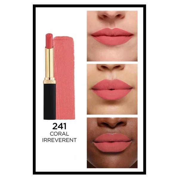L'Oreal Paris Color Riche Intense Volume Matte 241 Coral Irreverent Stick Ruj - Görsel 5