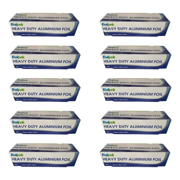 Burpak Heavy Duty Ağır Hizmet Tipi Alüminyum Folyo - 30 Cm. X 150 Metre - 18 Mikron - 10 Paket - Görsel 2