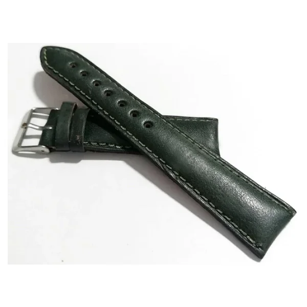 Fado&Her Saate Uyumlu Hakiki Dana Derisi Saat Kordonu 20 Mm (122) Yeşil - Görsel 2