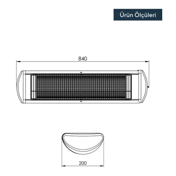 Kumtel EX-25 Ecoray 2500 W Infrared Isıtıcı - Ayak Hariç - Görsel 7