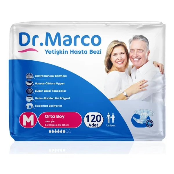 Dr. Marco Belbantlı Orta Boy M 30'lu 4 Adet Hasta Bezi - Görsel 7