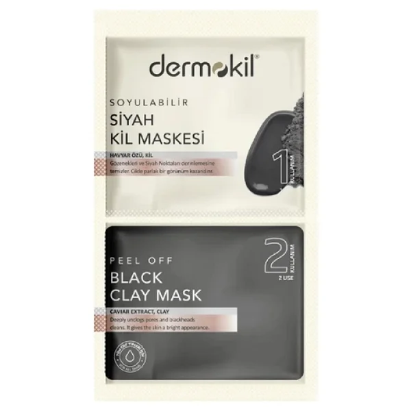 Dermokil Soyulabilir 2x7.5 ml Siyah Kil Maskesi - Görsel 2