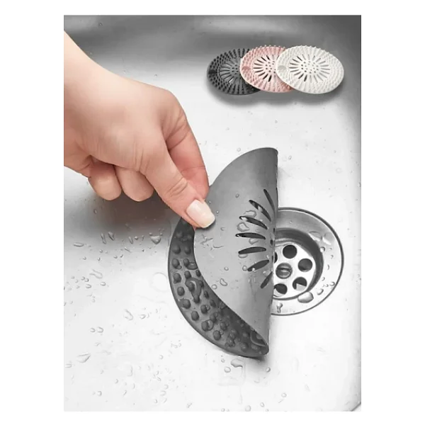 Yuvarlak Silikon Lavabo ve Küvet Süzgeci, Lavabo Tıkacı - Görsel 2