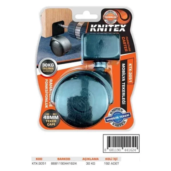 Knıtex 3051 Plas.büyük U Tablalı Teker - Görsel 2