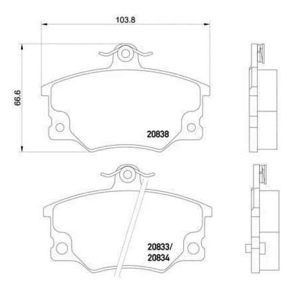 Fiat Tipo Ön Fren Balata (1988-2002) 1.4, 1.6 5892735 - Görsel 2