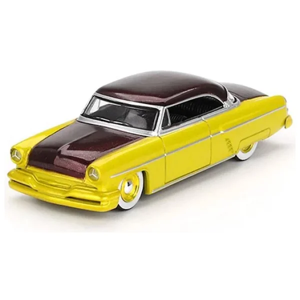 Mini GT MGT00794 Lincoln Capri Hot Rod 1954 Lime Yellow Model Araba - Görsel 3