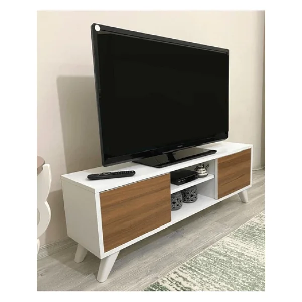 IRMAK MOBİLYA Irmak Tv Sehpası & Tv Ünitesi Ceviz Kapaklı Mini Televizyon Sehpası - Görsel 4