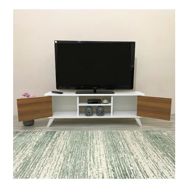 IRMAK MOBİLYA Irmak Tv Sehpası & Tv Ünitesi Ceviz Kapaklı Mini Televizyon Sehpası - Görsel 2