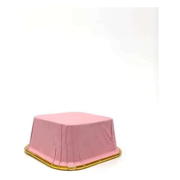 Dolphin Muffin Kare Kağıt Pembe Altın Cupcake Kek Kalıbı Kapsülü Kabı - 25 Adetlik 1 Paket - Görsel 4