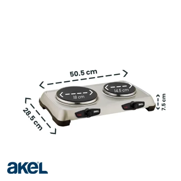 Akel AP526 Gri İkili Elektrikli Ocak - Görsel 7
