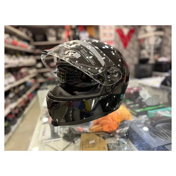 HJC C70N Full Face Parlak Siyah Motor Kaskı - Görsel 2
