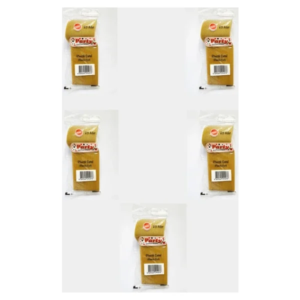 Plastik Gold Altın Renkli Lüx Parti Doğum Günü Çatal - 18 Cm. - 125 Adet Altın - Görsel 3