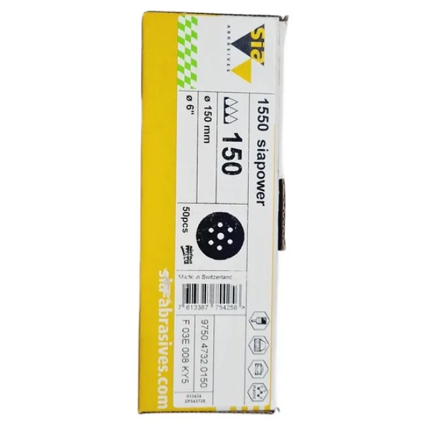 Sia Sia 1550 Siapower Zımpara 150 MM 150 Kum Ahşap İşlerinizde Mükemmel Sonuçlar 25 Adet Yeşil - Görsel 5