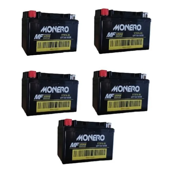 Monero YTX7A-BS MF 12 V 7 Ah Motosiklet Aküsü (5 Adet) - Görsel 3