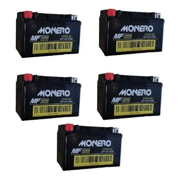 Monero YTX7A-BS MF 12 V 7 Ah Motosiklet Aküsü (5 Adet) - Görsel 4