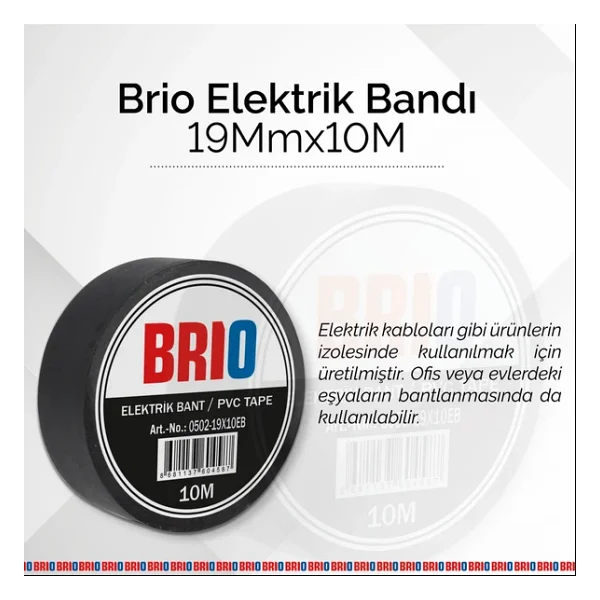 Brio Elektrik Bantı 19mmx10m 10 Lu - Görsel 5