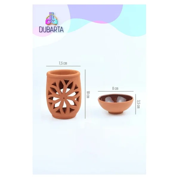 El Yapımı Lotus Toprak Buhurdanlık - Görsel 4