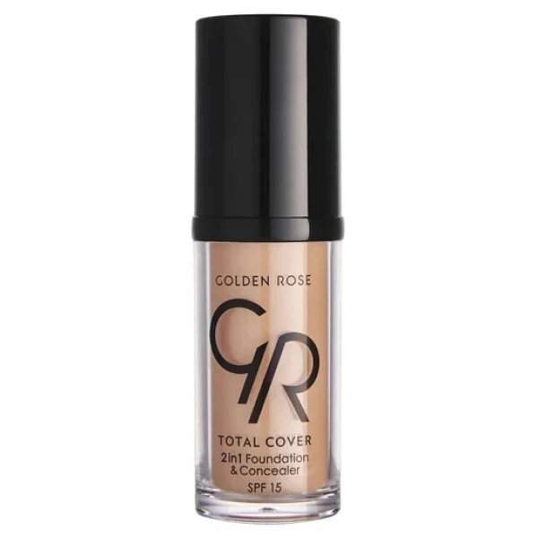 Golden Rose Total Cover 2 in 1 SPF 15 07 Natural 30 ml Fondöten & Kapatıcı - Görsel 7
