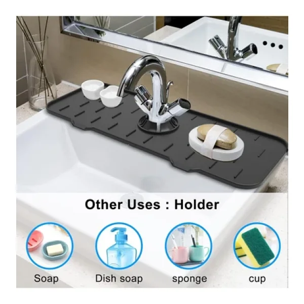 Siprona Premium Ürün Evye Mutfak Lavabo Bataryası Musluk Altı Su Emici Matı Su Sızdırmaz Önleyici Mat - Görsel 3
