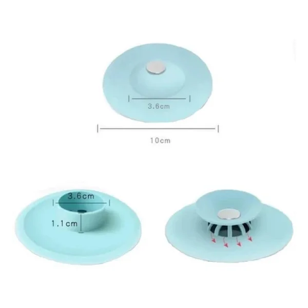 Silikon Lavabo Tıpası Banyo Küvet Süzgeci Gider Tıkanma Koku Önleyici Süzgeç Tıpa - Görsel 2