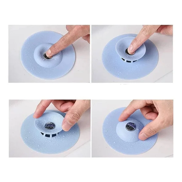Silikon Lavabo Tıpası Banyo Küvet Süzgeci Gider Tıkanma Koku Önleyici Süzgeç Tıpa - Görsel 4