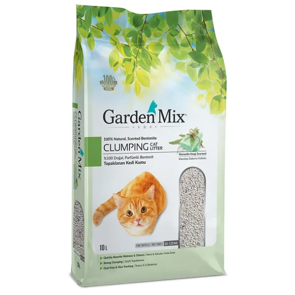 Gardenmix Marsilya Sabunlu 10 lt Kalın Taneli Bentonit Kedi Kumu - Görsel 5