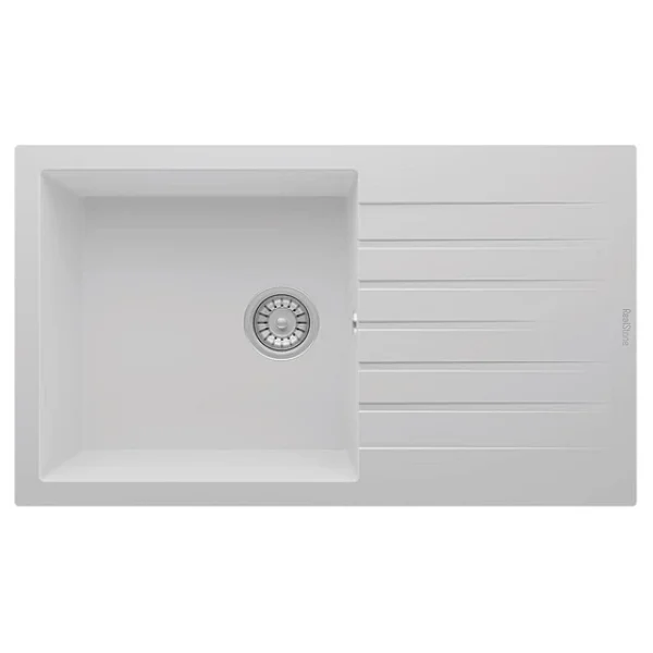 RealStone P014 Loadikya 86 XL Beyaz Tezgah Üstü Eviye - Görsel 2