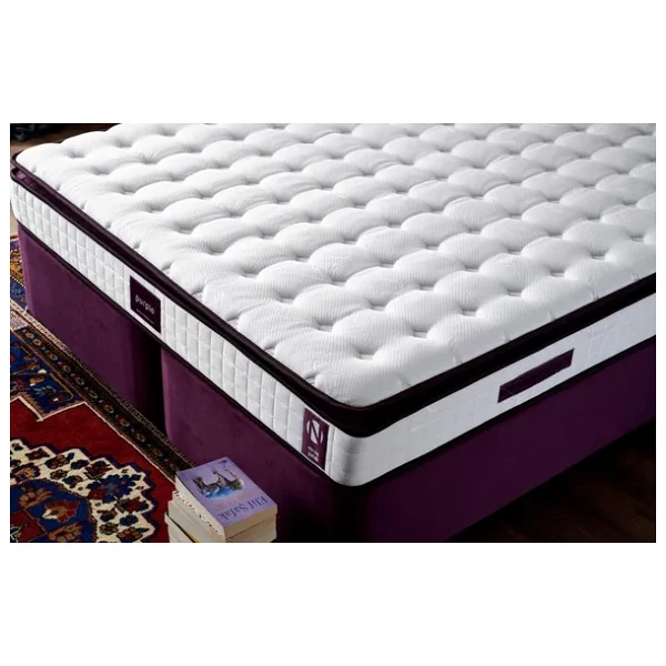Niron Purple Yatak Seti 200x200 Cm Çift Kişilik Yatak Baza Başlık Takımı - Orta Sert Yatak Mor Baza Ve Başlığı - Görsel 9