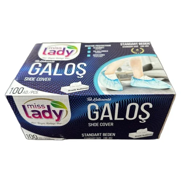 Mis Lady Tek Kullanımlık Pratik Kutulu Galoş - Mavi - 100 Adetlik 1 Paket - Görsel 2
