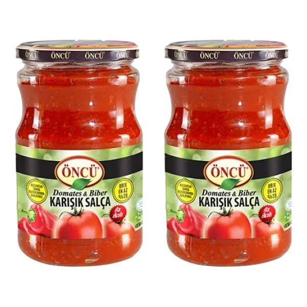 Öncü Domates&Biber Karışık Salça 700 Gr Cam X 2 Adet - Görsel 2