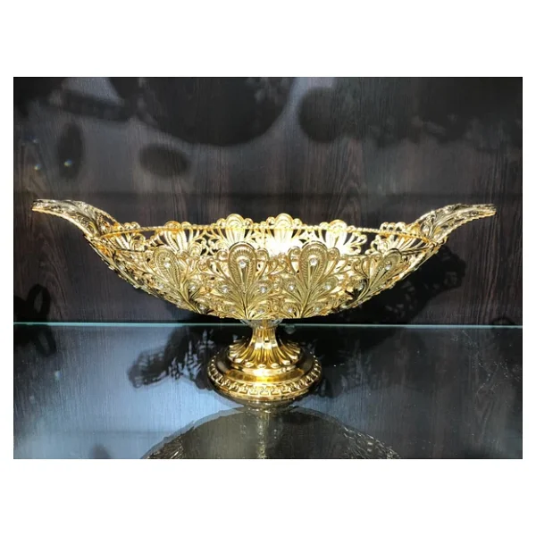 Gold Kristal Taşlı Ayaklı Gondol Çikolatalık LKM-440 - Görsel 2