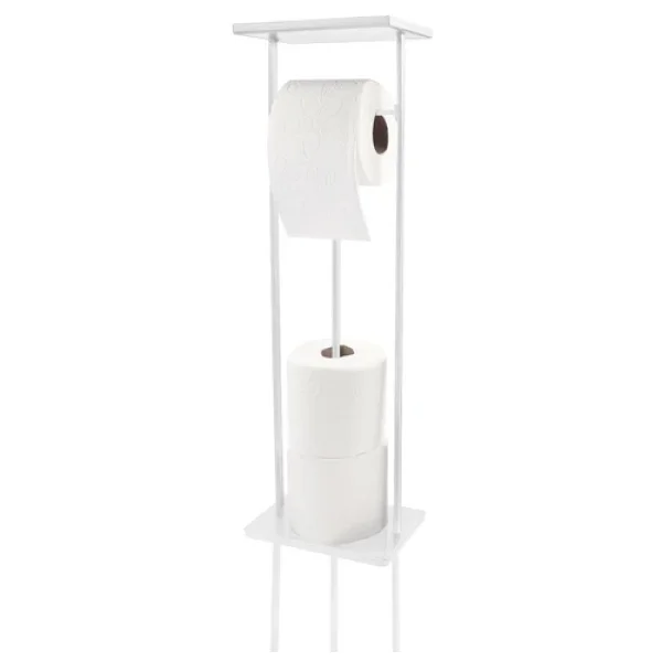 The Mia Tepsili Tuvalet Kağıdı Standı - Beyaz- 54X15X12 cm - Beyaz - Görsel 4