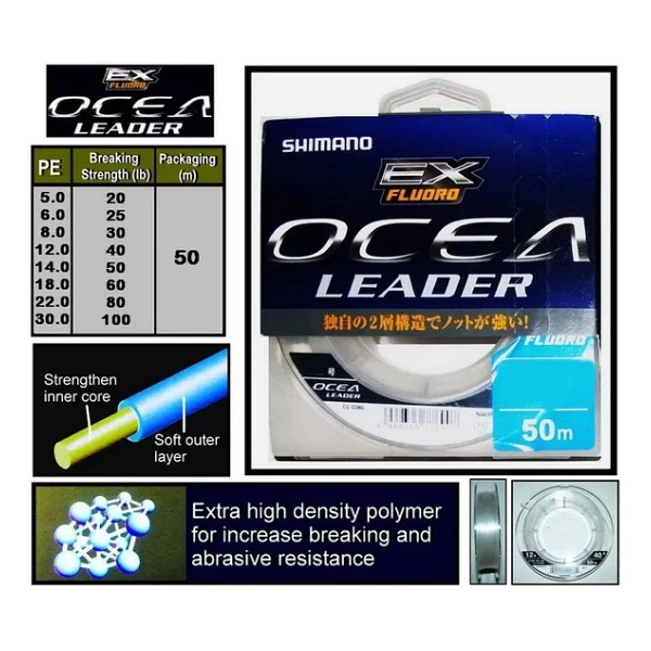 Shimano Ocea Ex Fluoro Leader 50 m Fluorocarbon Misina - Görsel 5