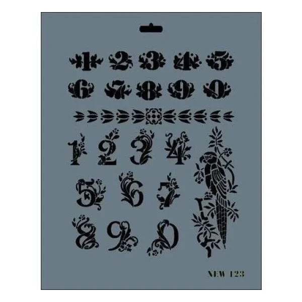 Rich New Seri N-123 Stencil 35x25 cm - Görsel 5