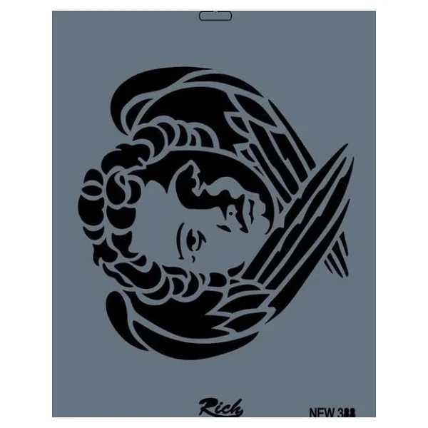 Rich New Seri N-388 Stencil 35x25 cm - Görsel 3