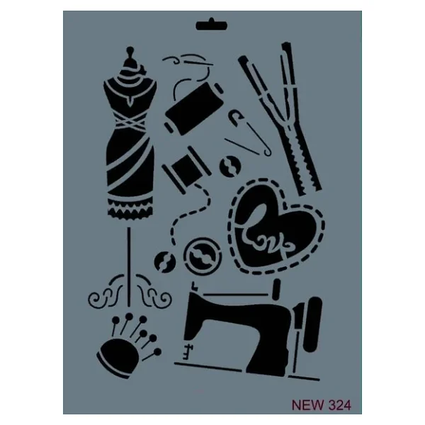 Rich New Seri N-324 Stencil 35x25 cm - Görsel 4