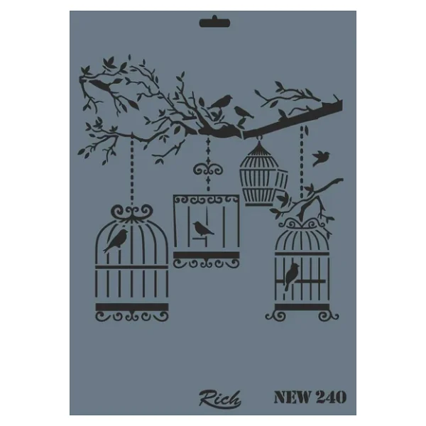 Rich New Seri Stencil 35x25 cm N-240 - Görsel 3