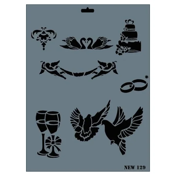 Rich New Seri N-129 Stencil 35x25 cm - Görsel 6
