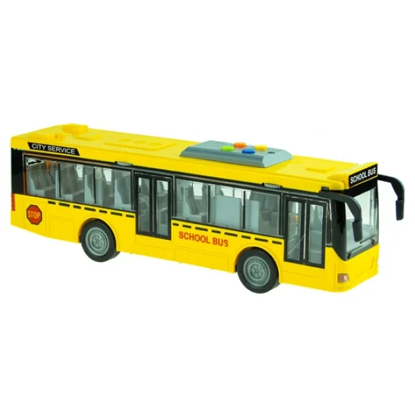 Oyuncak Okul Otobüsü Işıklı Sesli Sürtmeli 27 Cm - Görsel 6