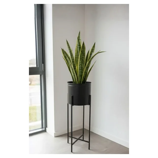Orvila Siyah Dekoratif Ayaklı Metal Çiçeklik 72cm Saksılık - Görsel 2