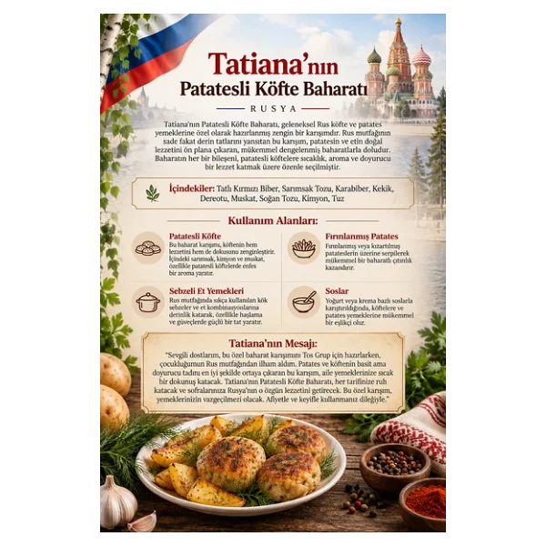 Tatiana'nın Patates Püresi Baharatı 100 gr Tatiana's Mashed Potatoes Seasoning - Görsel 3