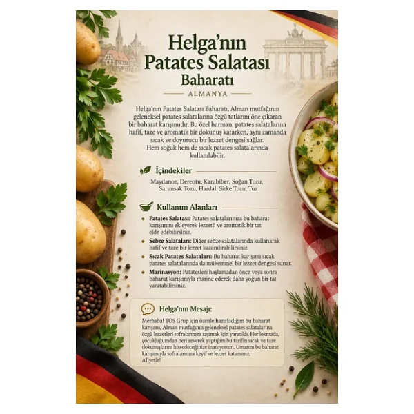 Helga'nın Patates Salatası Baharatı 100 gr Helga's Potato Salad Seasoning - Görsel 3