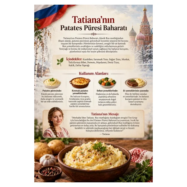 Tatiana'nın Patates Çorbası Baharatı 100 gr Tatiana's Potato Soup Seasoning - Görsel 4
