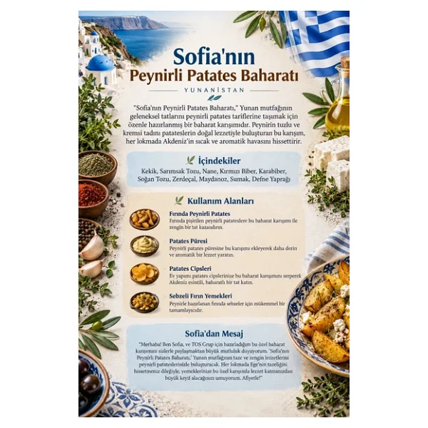 Sofia'nın Peynirli Patates Baharatı 100 gr Sofia's Cheesy Potatoes Seasoning - Görsel 3