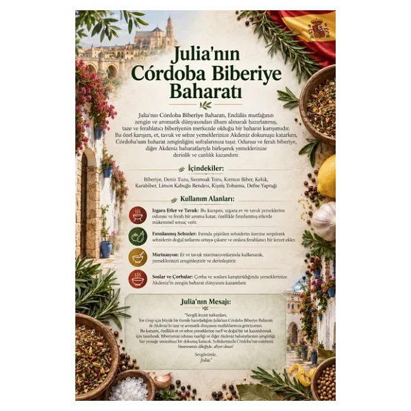 Julia'nın Cordoba Biberiye Baharatı 100 gr Julia's Cordoba Rosemary Spice - Görsel 4